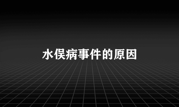 水俣病事件的原因