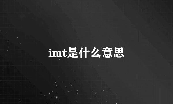 imt是什么意思