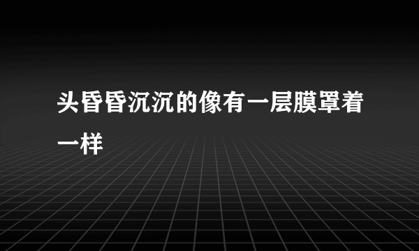 头昏昏沉沉的像有一层膜罩着一样