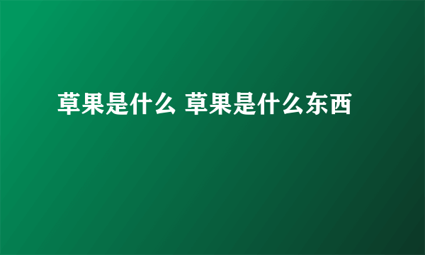 草果是什么 草果是什么东西