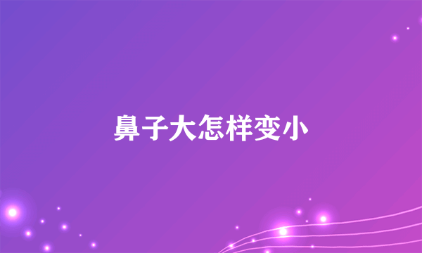 鼻子大怎样变小