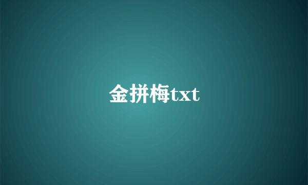 金拼梅txt