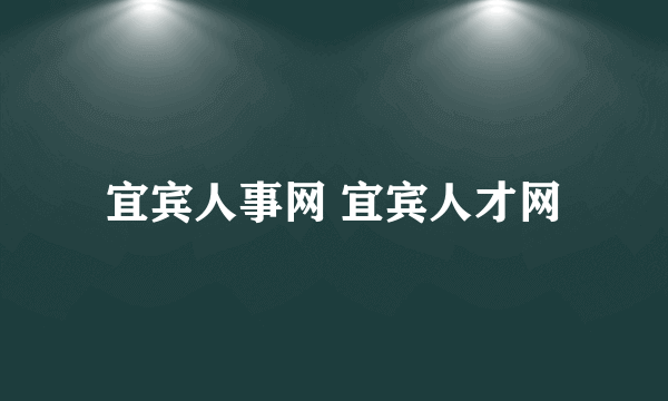 宜宾人事网 宜宾人才网