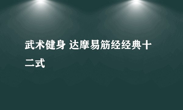 武术健身 达摩易筋经经典十二式