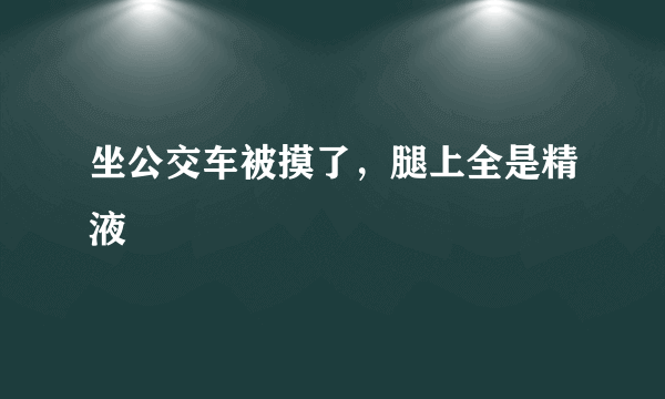 坐公交车被摸了，腿上全是精液