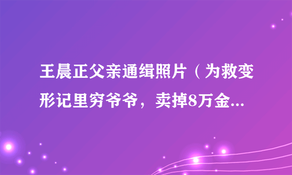 王晨正父亲通缉照片（为救变形记里穷爷爷，卖掉8万金项链的城市小孩，后来怎样了）百科_飞外网