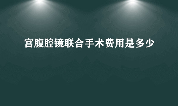 宫腹腔镜联合手术费用是多少