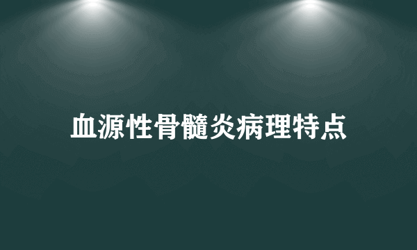 血源性骨髓炎病理特点