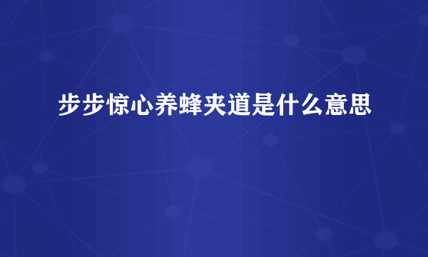 步步惊心养蜂夹道是什么意思