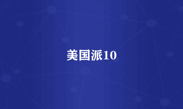 美国派10