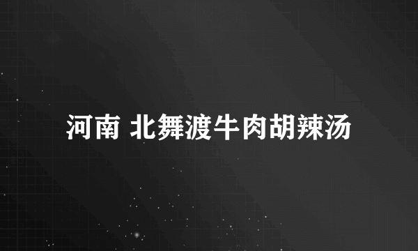 河南 北舞渡牛肉胡辣汤