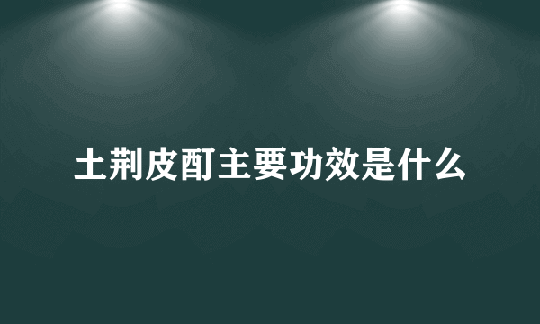 土荆皮酊主要功效是什么