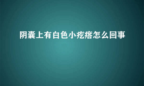 阴囊上有白色小疙瘩怎么回事