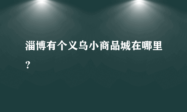 淄博有个义乌小商品城在哪里？