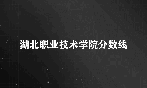 湖北职业技术学院分数线