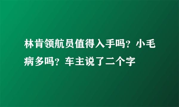 林肯领航员值得入手吗？小毛病多吗？车主说了二个字