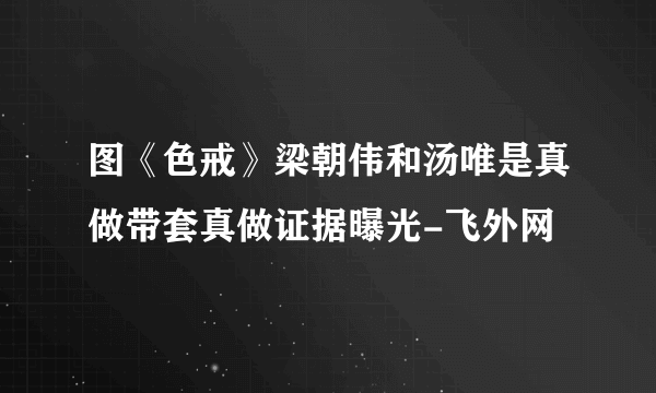 图《色戒》梁朝伟和汤唯是真做带套真做证据曝光-飞外网