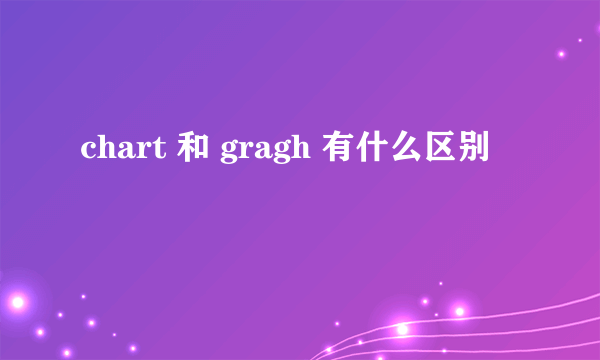 chart 和 gragh 有什么区别