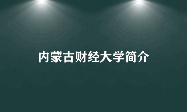 内蒙古财经大学简介