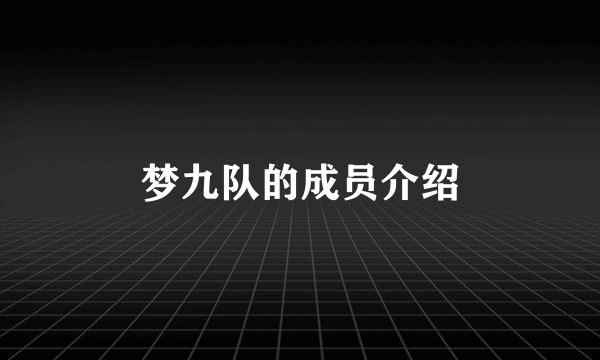 梦九队的成员介绍