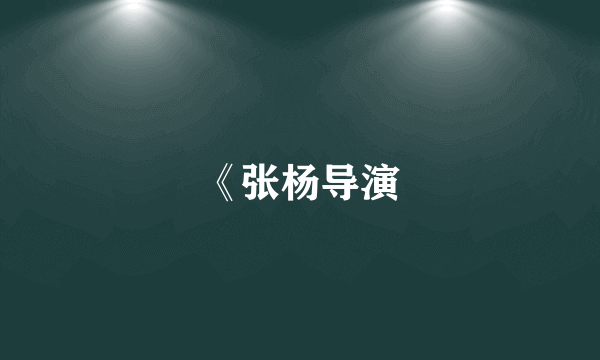 《张杨导演