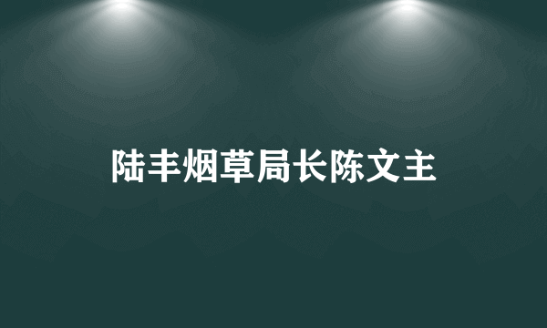 陆丰烟草局长陈文主