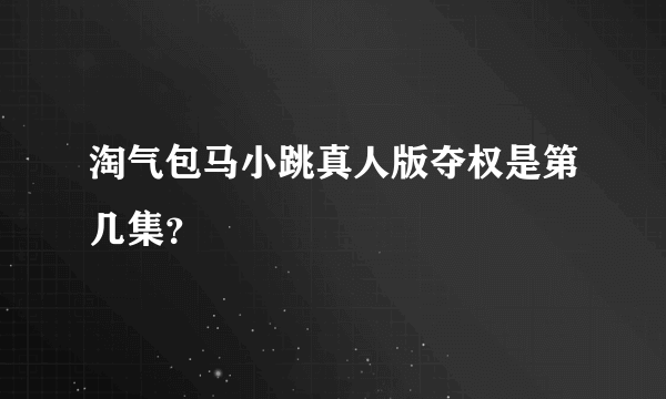 淘气包马小跳真人版夺权是第几集？