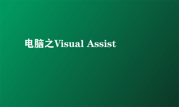 电脑之Visual Assist