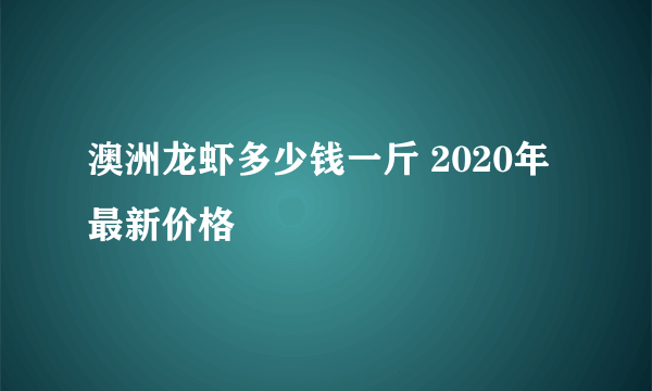 澳洲龙虾多少钱一斤 2020年最新价格