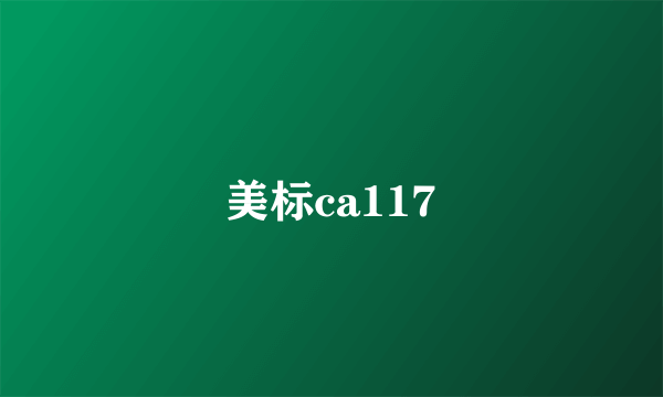 美标ca117