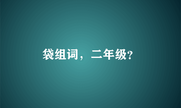 袋组词，二年级？