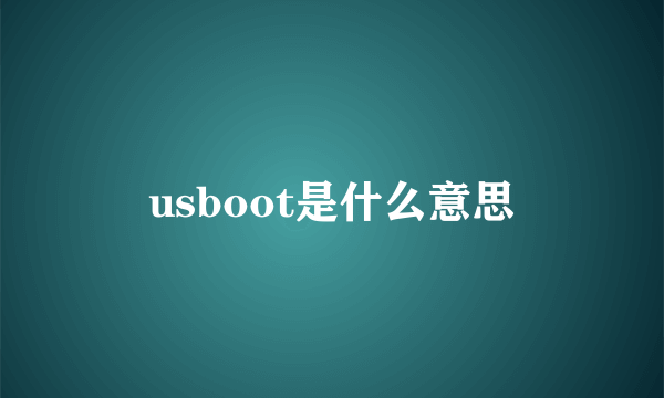 usboot是什么意思