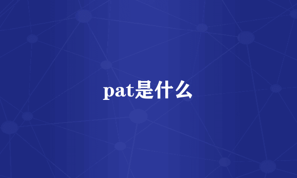 pat是什么