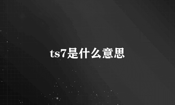 ts7是什么意思