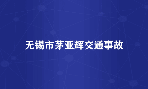 无锡市茅亚辉交通事故