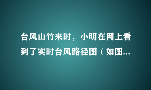 台风山竹来时，小明在网上看到了实时台风路径图（如图）了解到台风山竹将影响广西部分市区，小明想继续了解具体影响到哪些市，应查阅（　　）A.玉林景点分布图B.世界地形图C.广西行政区域地图D.中国政区图