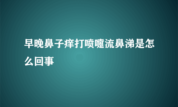 早晚鼻子痒打喷嚏流鼻涕是怎么回事