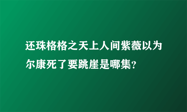 还珠格格之天上人间紫薇以为尔康死了要跳崖是哪集？