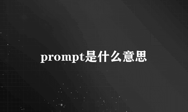 prompt是什么意思