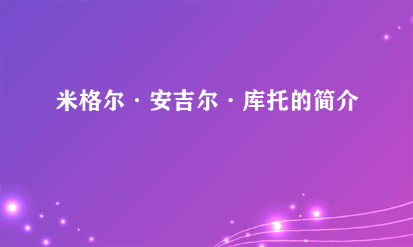 米格尔·安吉尔·库托的简介