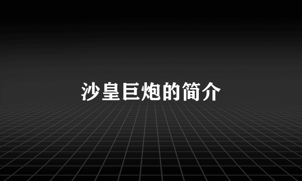 沙皇巨炮的简介