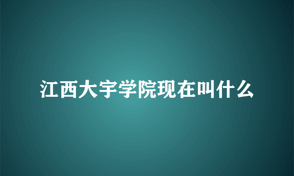 江西大宇学院现在叫什么