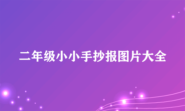 二年级小小手抄报图片大全