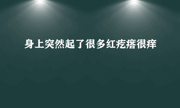 身上突然起了很多红疙瘩很痒