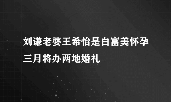 刘谦老婆王希怡是白富美怀孕三月将办两地婚礼