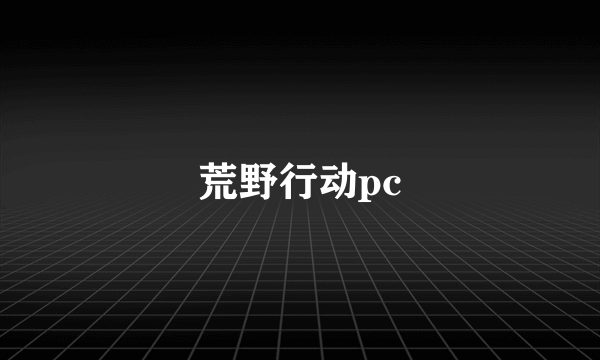 荒野行动pc