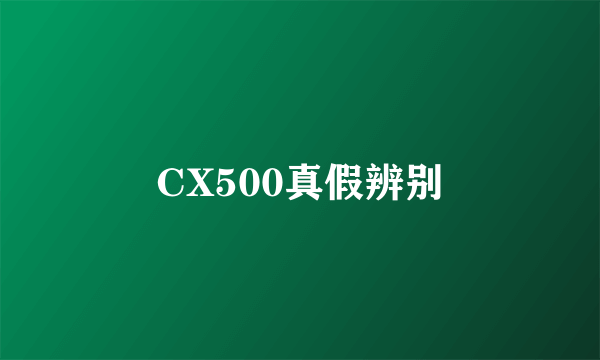 CX500真假辨别