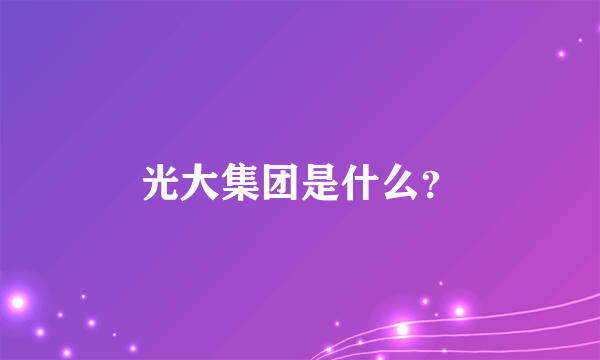 光大集团是什么？