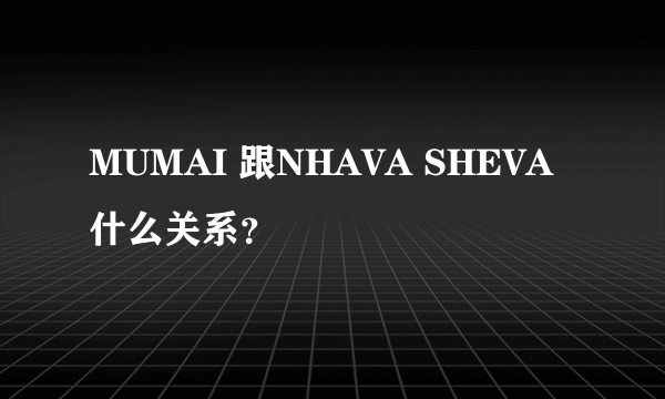 MUMAI 跟NHAVA SHEVA什么关系？