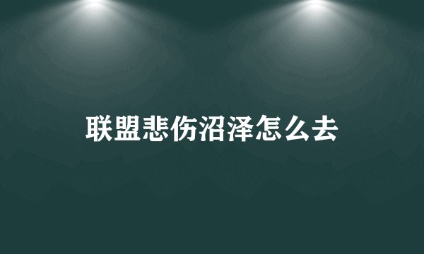 联盟悲伤沼泽怎么去